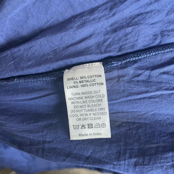 Never Fully Dressed Navy Metallic Grid Puff Sleeve Maxi‎ Dress XS - Picture 8 of 9